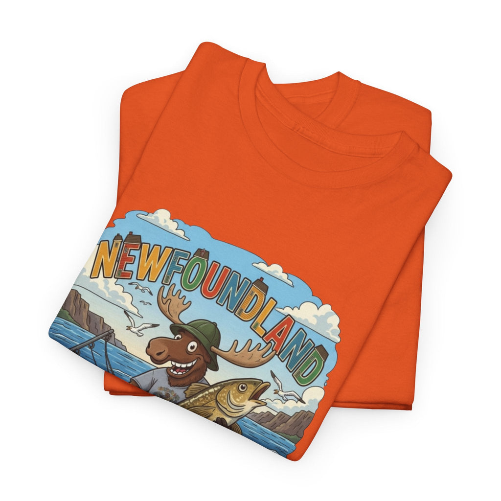 Newfoundland Fishing Moose Tee – Unisex Graphic ShirtEmber Spirit Apparel