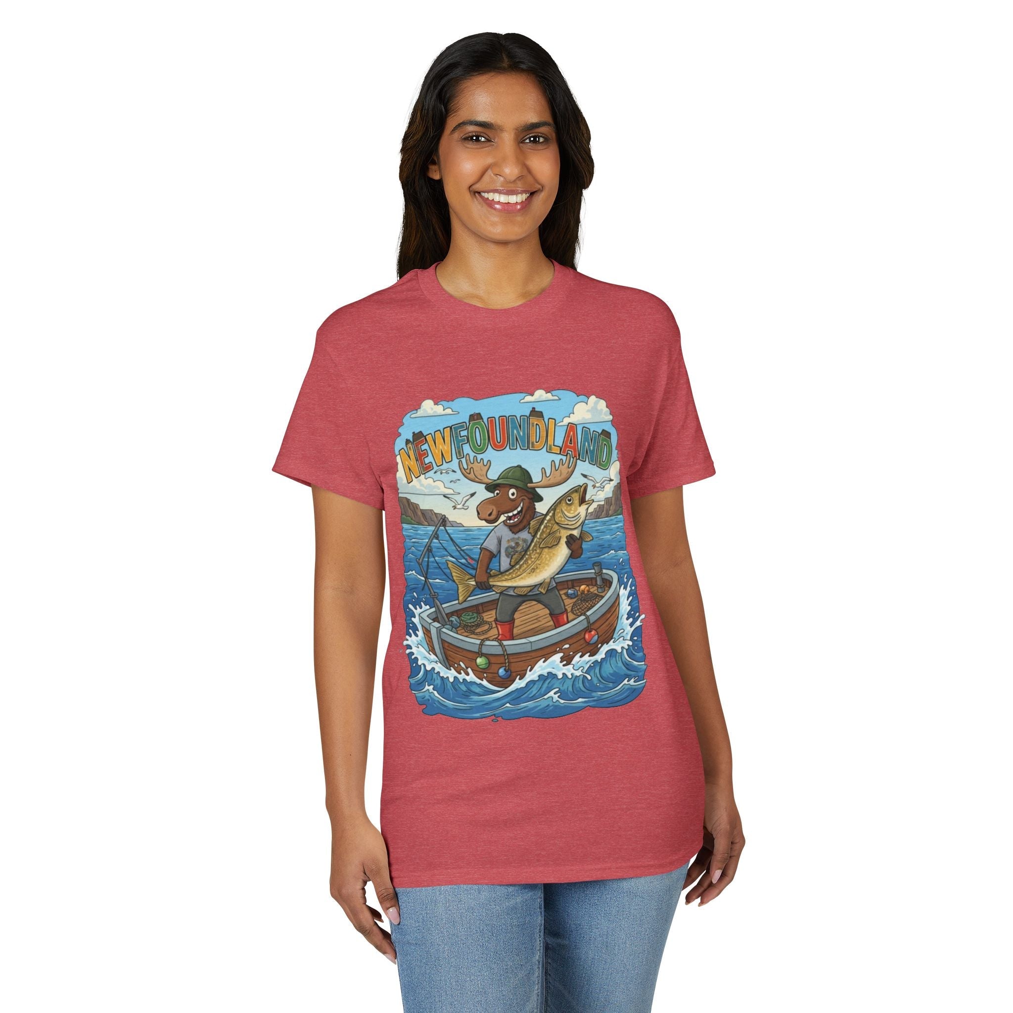 Newfoundland Heritage Moose Hunting & Fishing TeeEmber Spirit Apparel