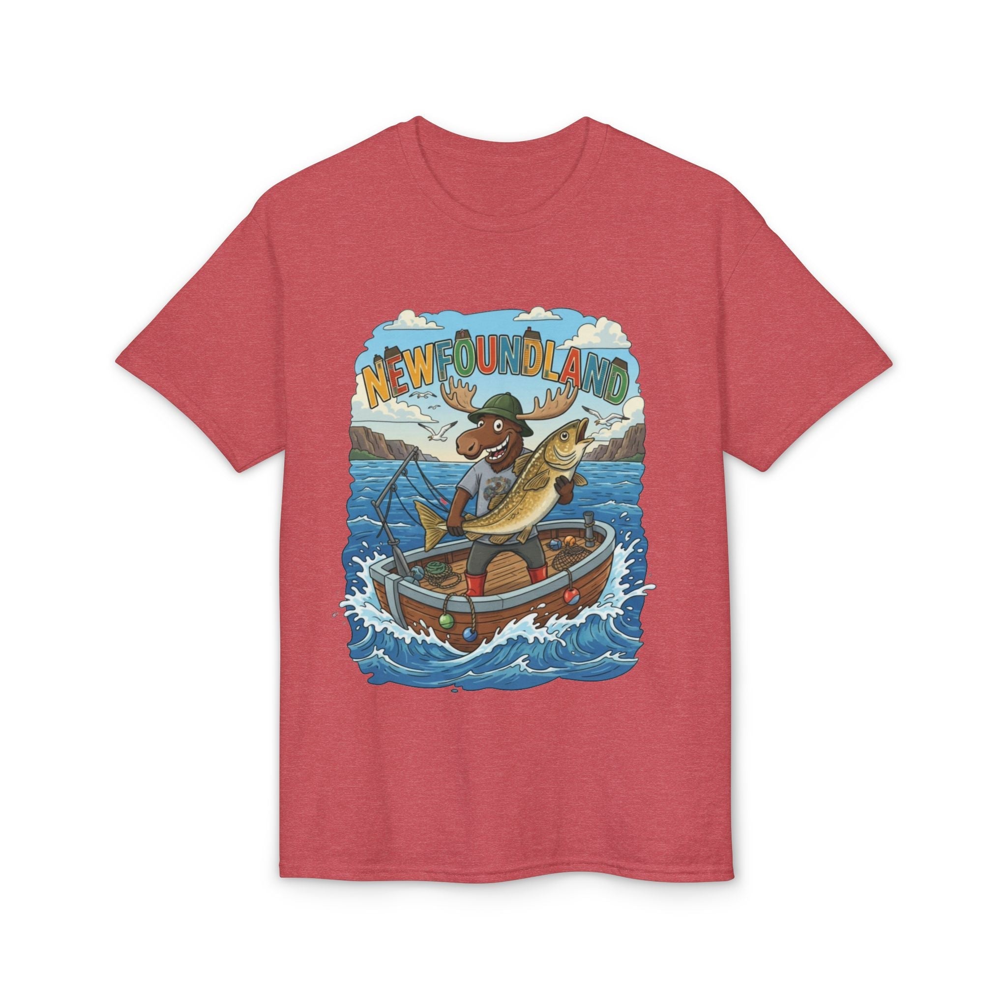 Newfoundland Heritage Moose Hunting & Fishing TeeEmber Spirit Apparel