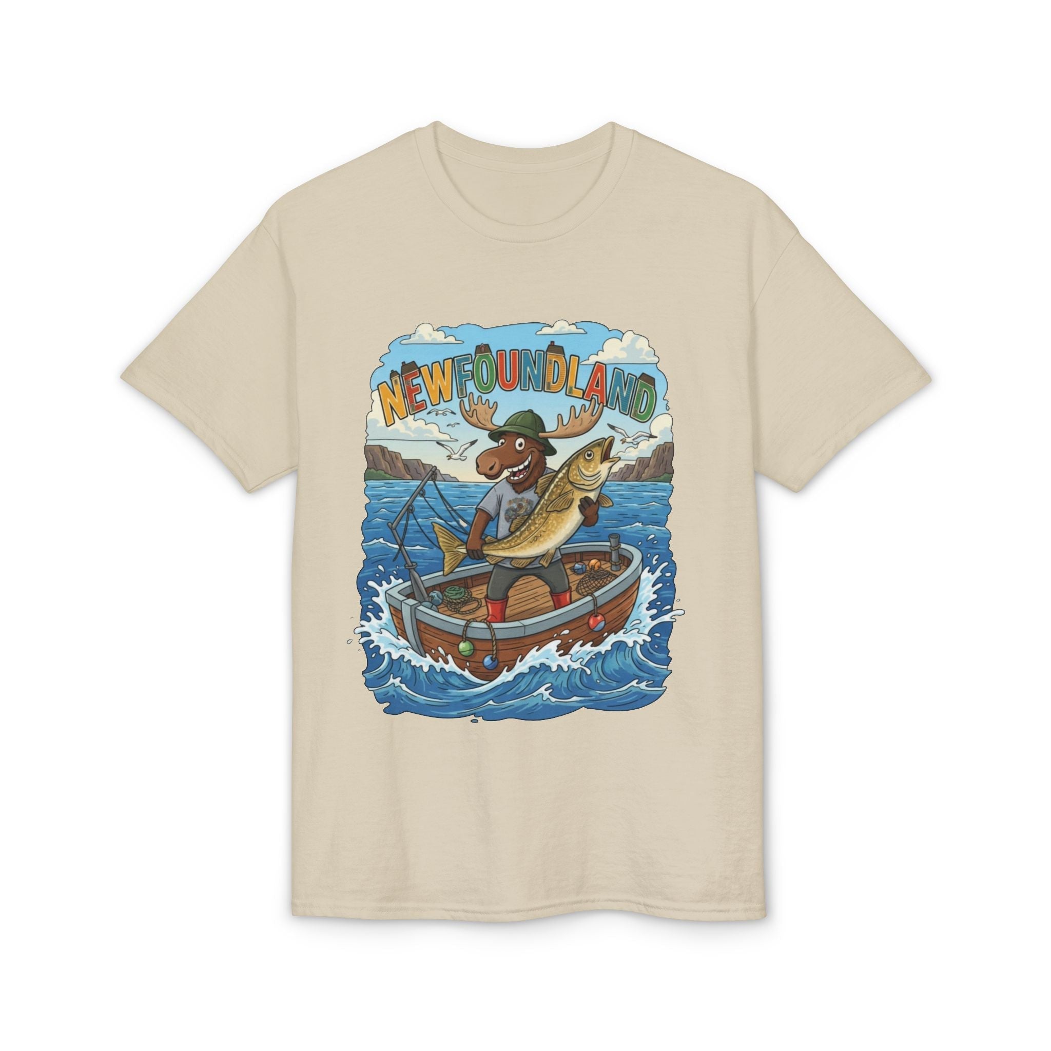Newfoundland Heritage Moose Hunting & Fishing TeeEmber Spirit Apparel