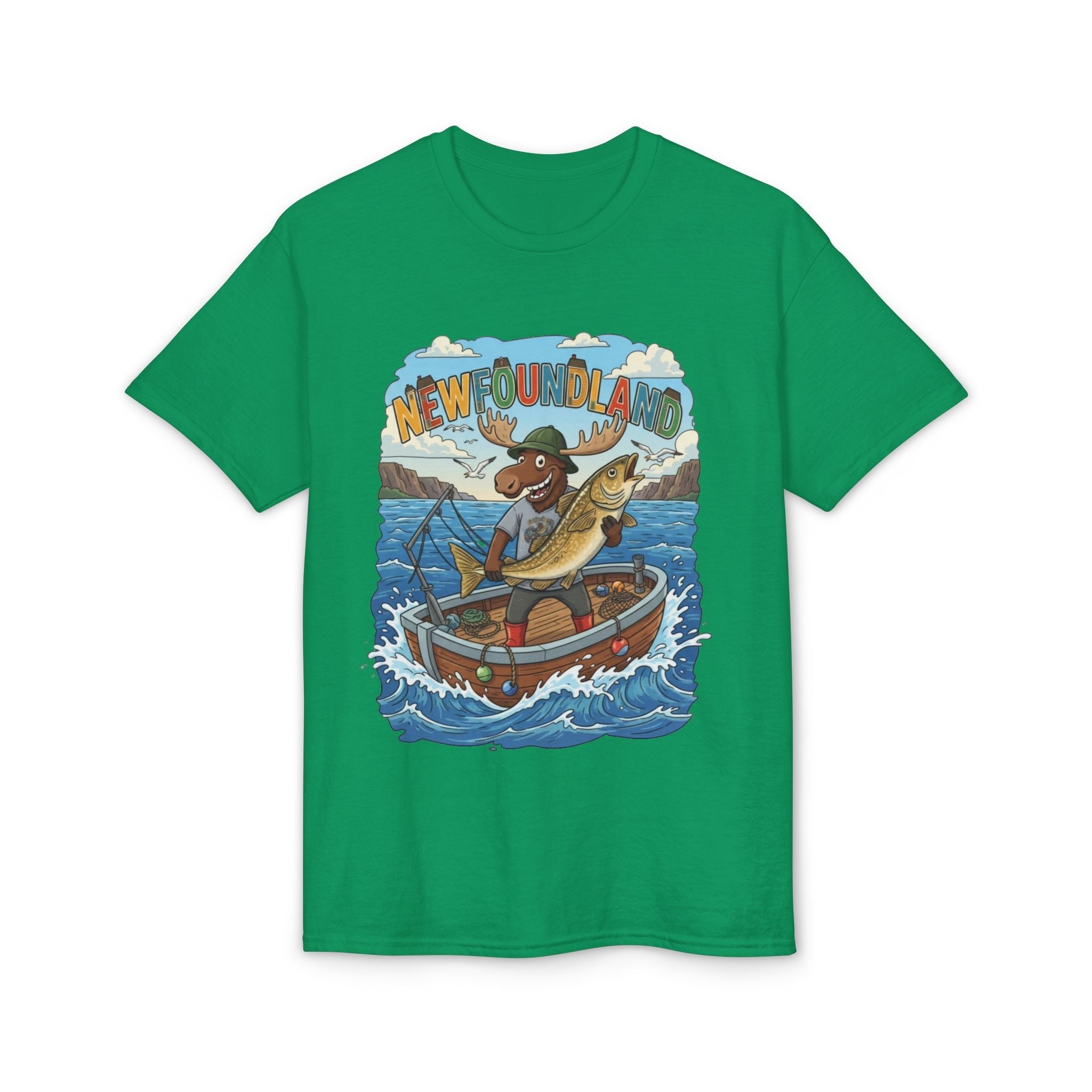 Newfoundland Heritage Moose Hunting & Fishing TeeEmber Spirit Apparel