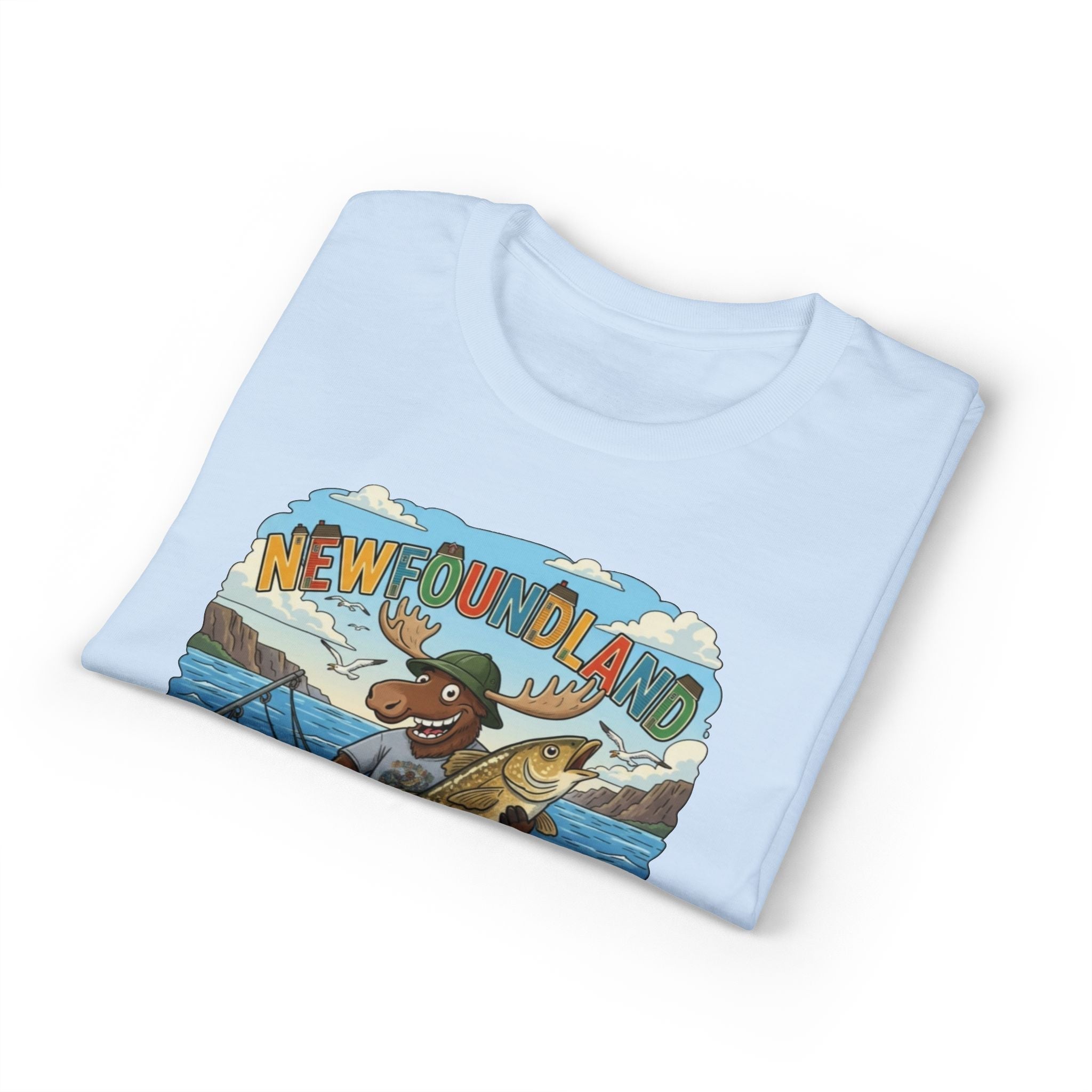 Newfoundland Heritage Moose Hunting & Fishing TeeEmber Spirit Apparel