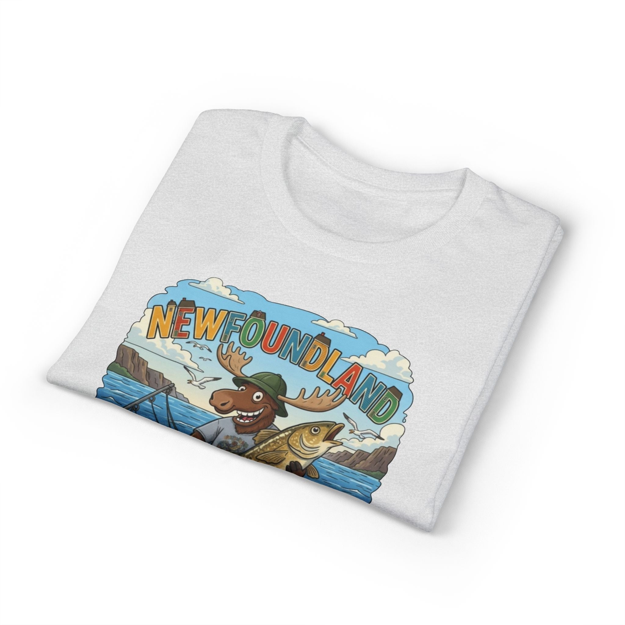 Newfoundland Heritage Moose Hunting & Fishing TeeEmber Spirit Apparel