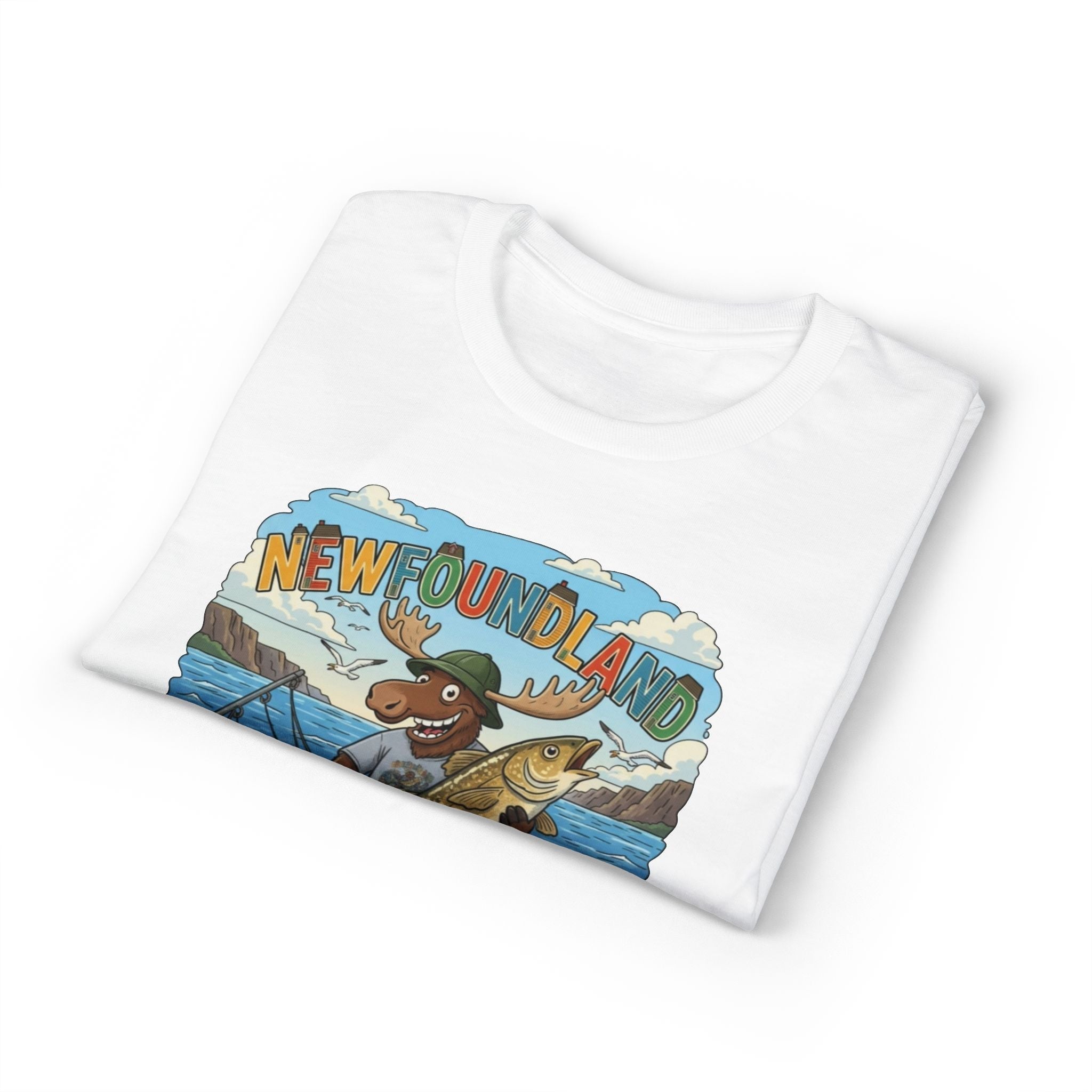 Newfoundland Heritage Moose Hunting & Fishing TeeEmber Spirit Apparel