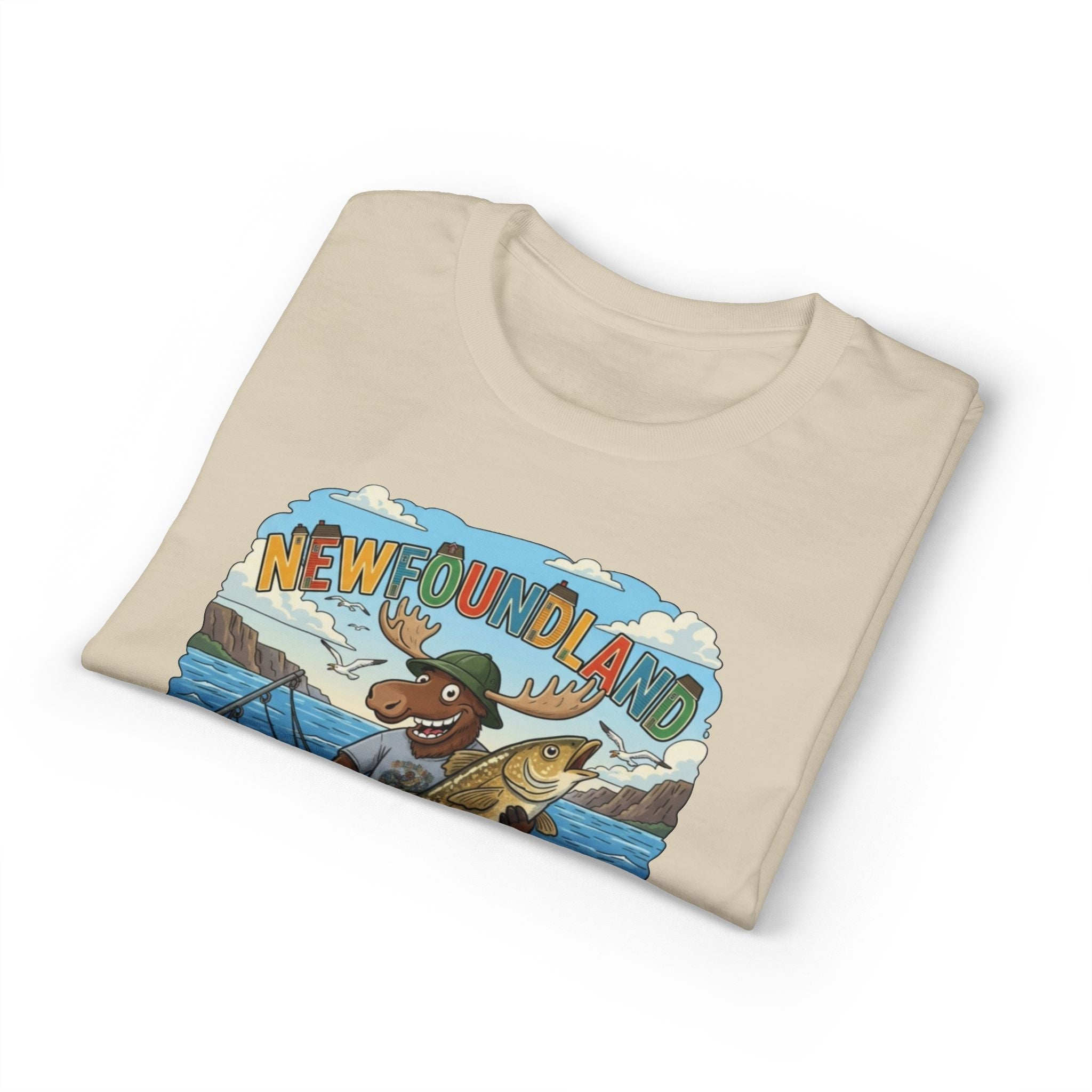 Newfoundland Heritage Moose Hunting & Fishing TeeEmber Spirit Apparel