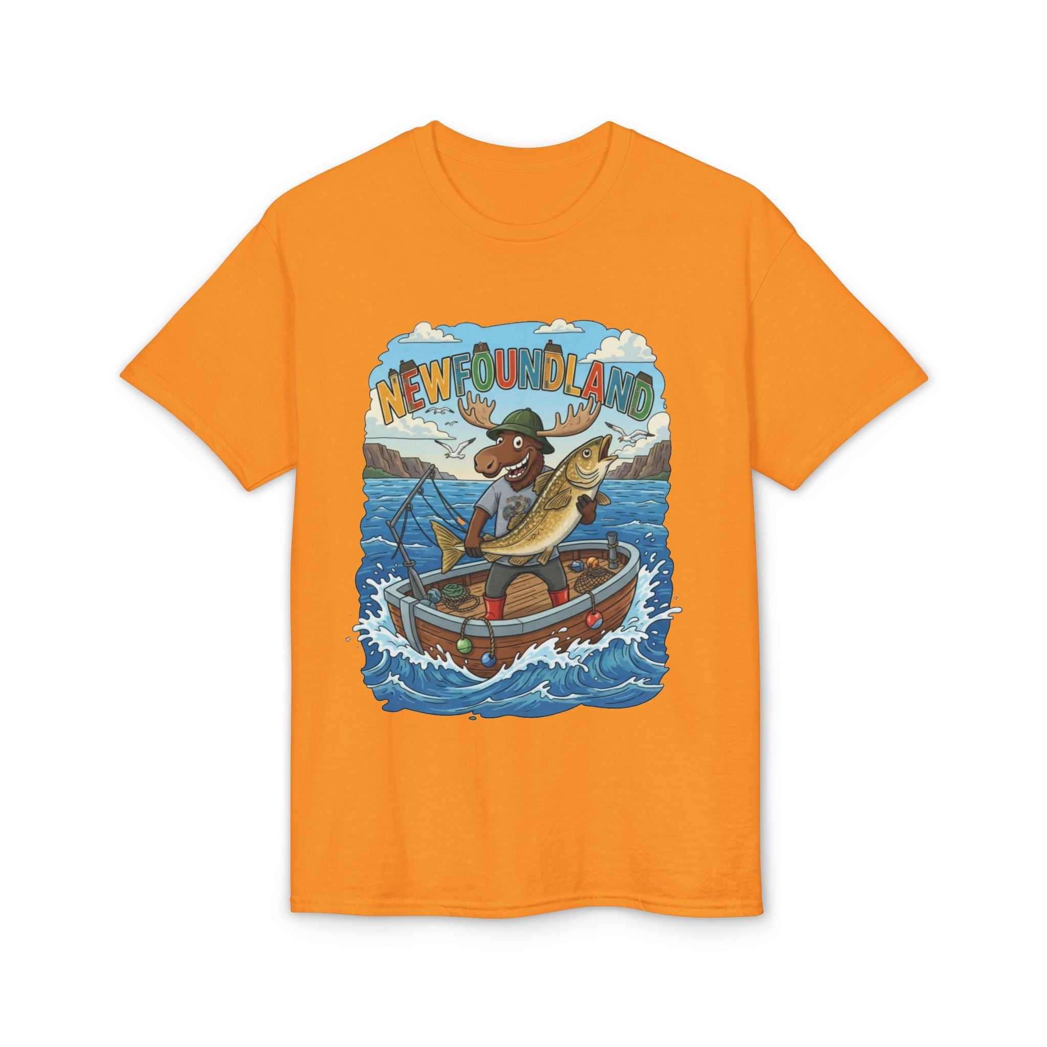 Newfoundland Heritage Moose Hunting & Fishing TeeEmber Spirit Apparel