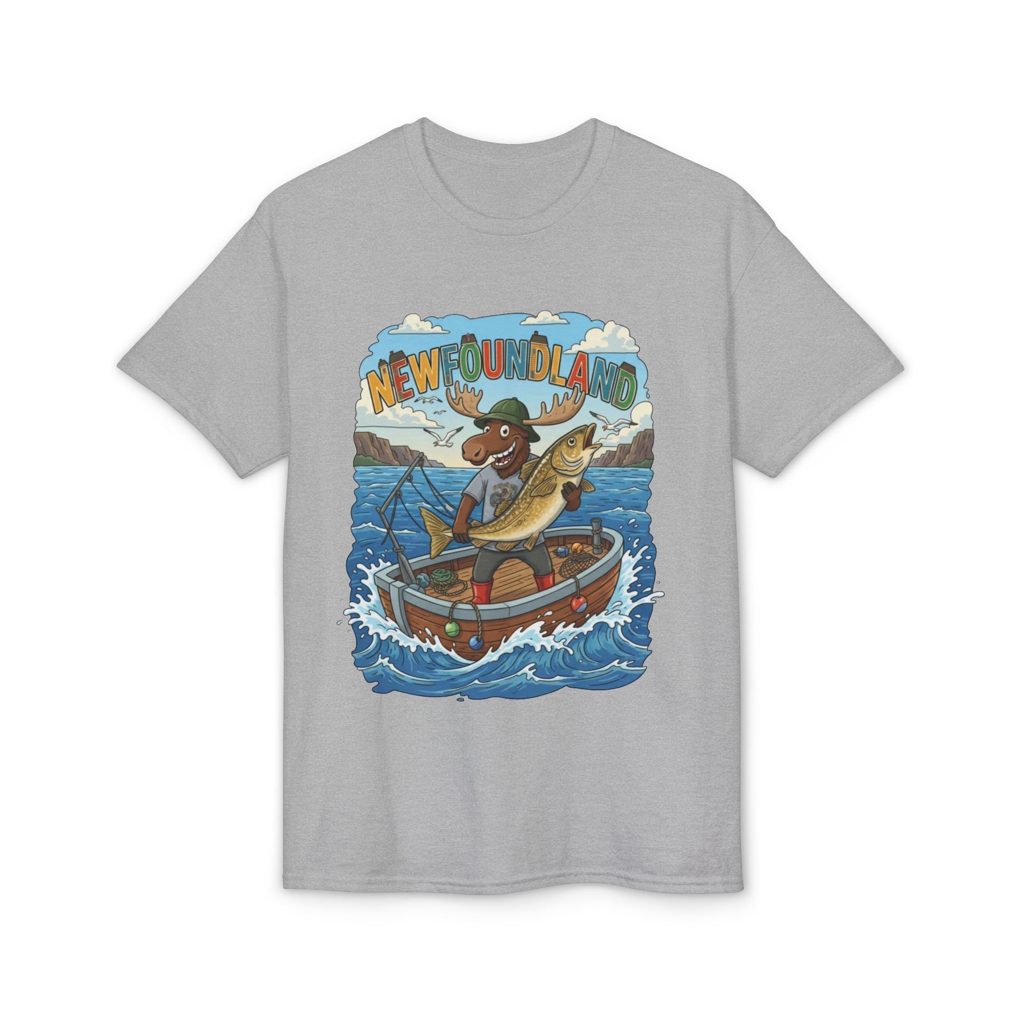Newfoundland Heritage Moose Hunting & Fishing TeeEmber Spirit Apparel