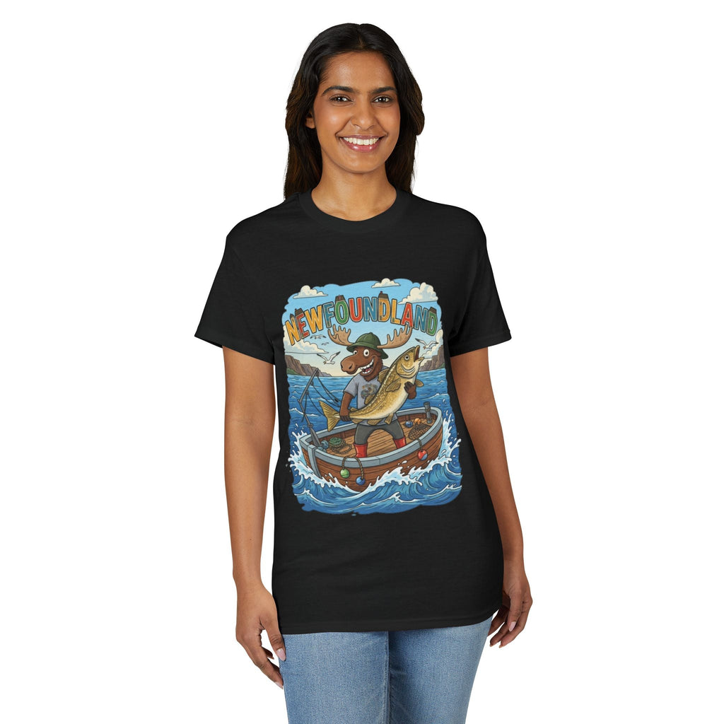 Newfoundland Heritage Moose Hunting & Fishing TeeEmber Spirit Apparel