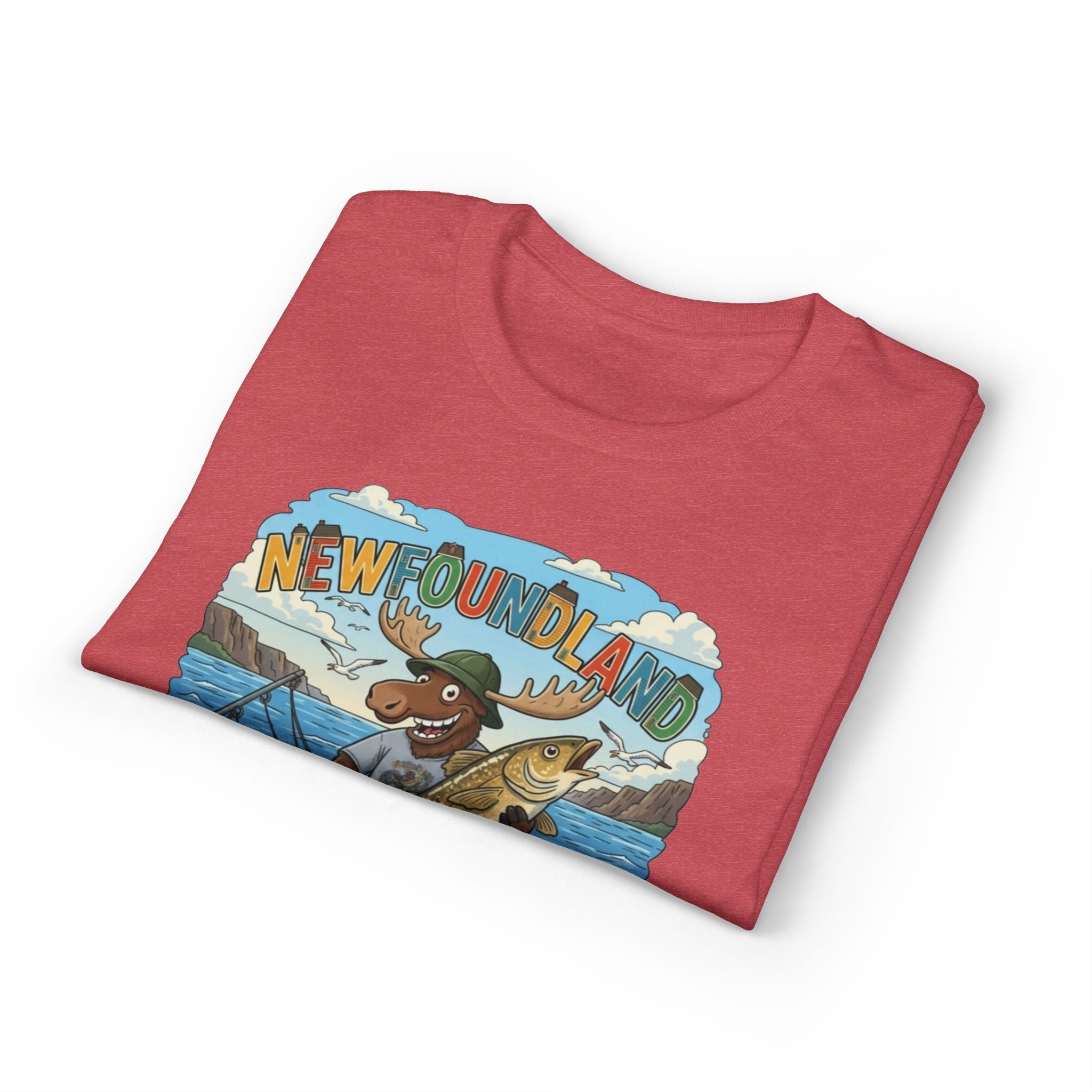 Newfoundland Heritage Moose Hunting & Fishing TeeEmber Spirit Apparel