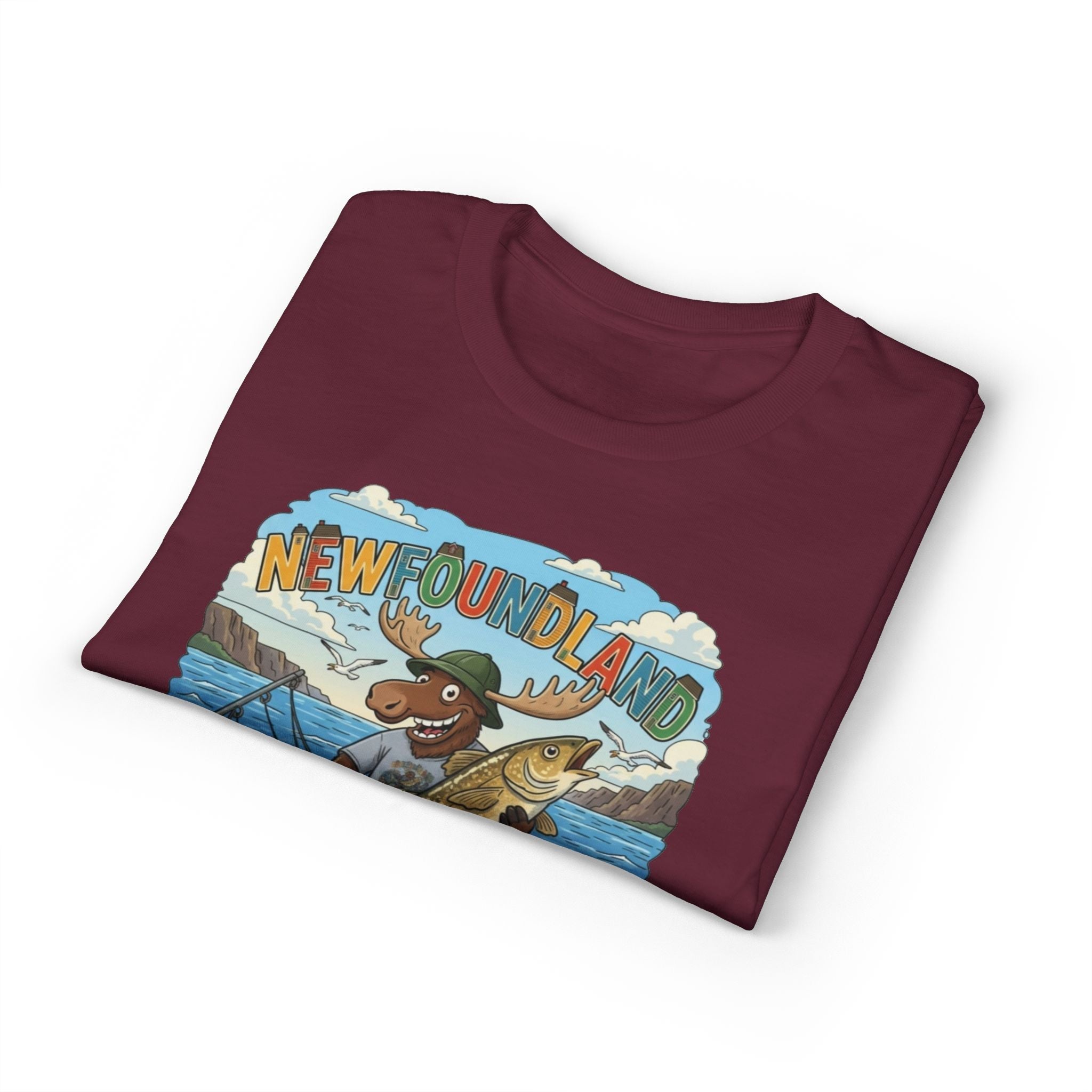 Newfoundland Heritage Moose Hunting & Fishing TeeEmber Spirit Apparel