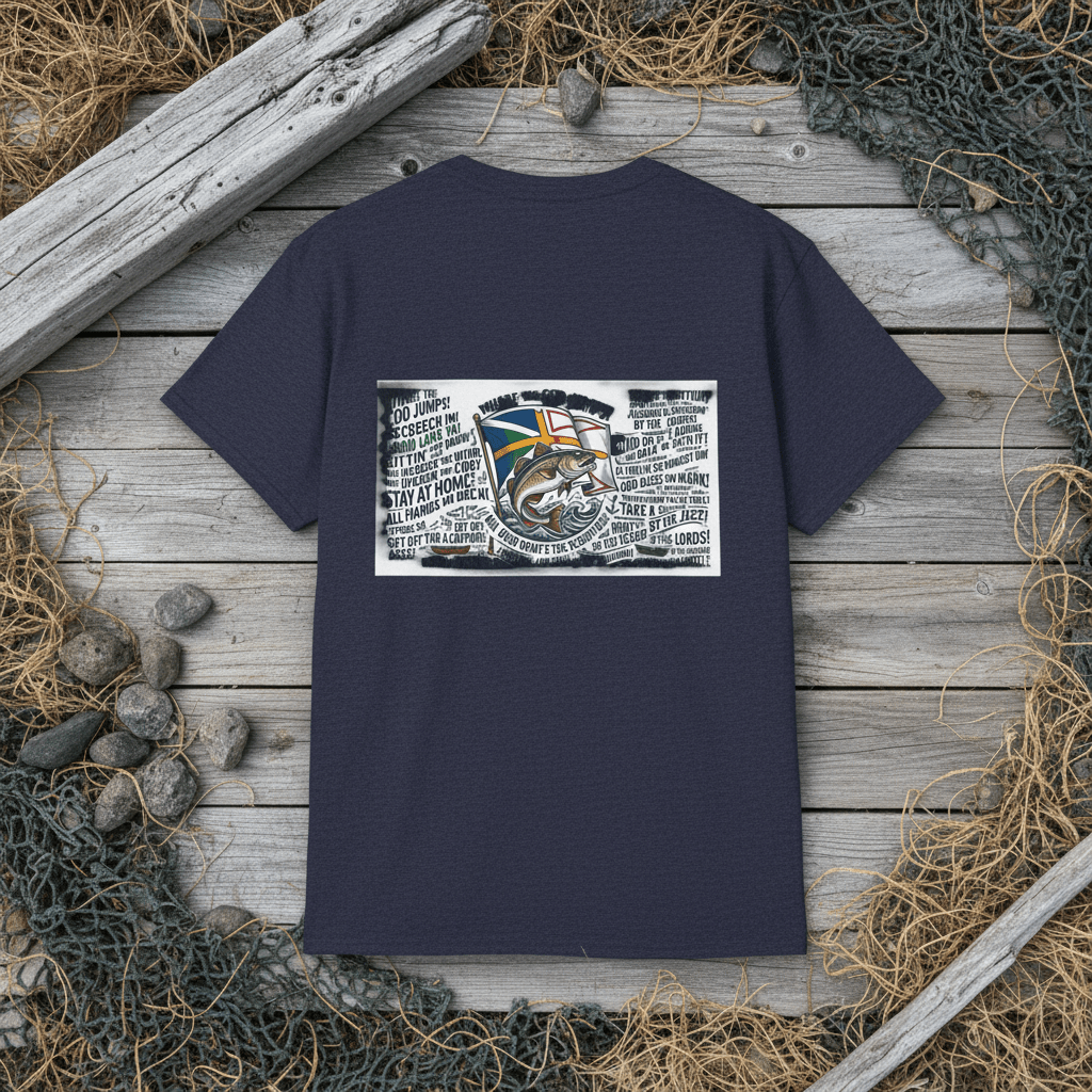 Newfoundland Sayings T-Shirt — Flag & Cwd,ts ex that tood Fish DesignEmber Spirit Apparel