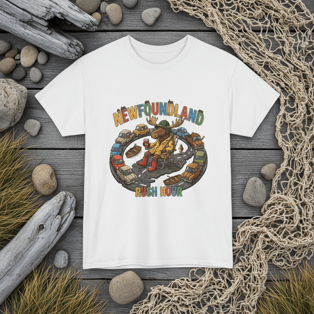 Newfoundland Traffic Jam Unisex Tee – Funny Moose NL Saying Graphic T-ShirtEmber Spirit Apparel