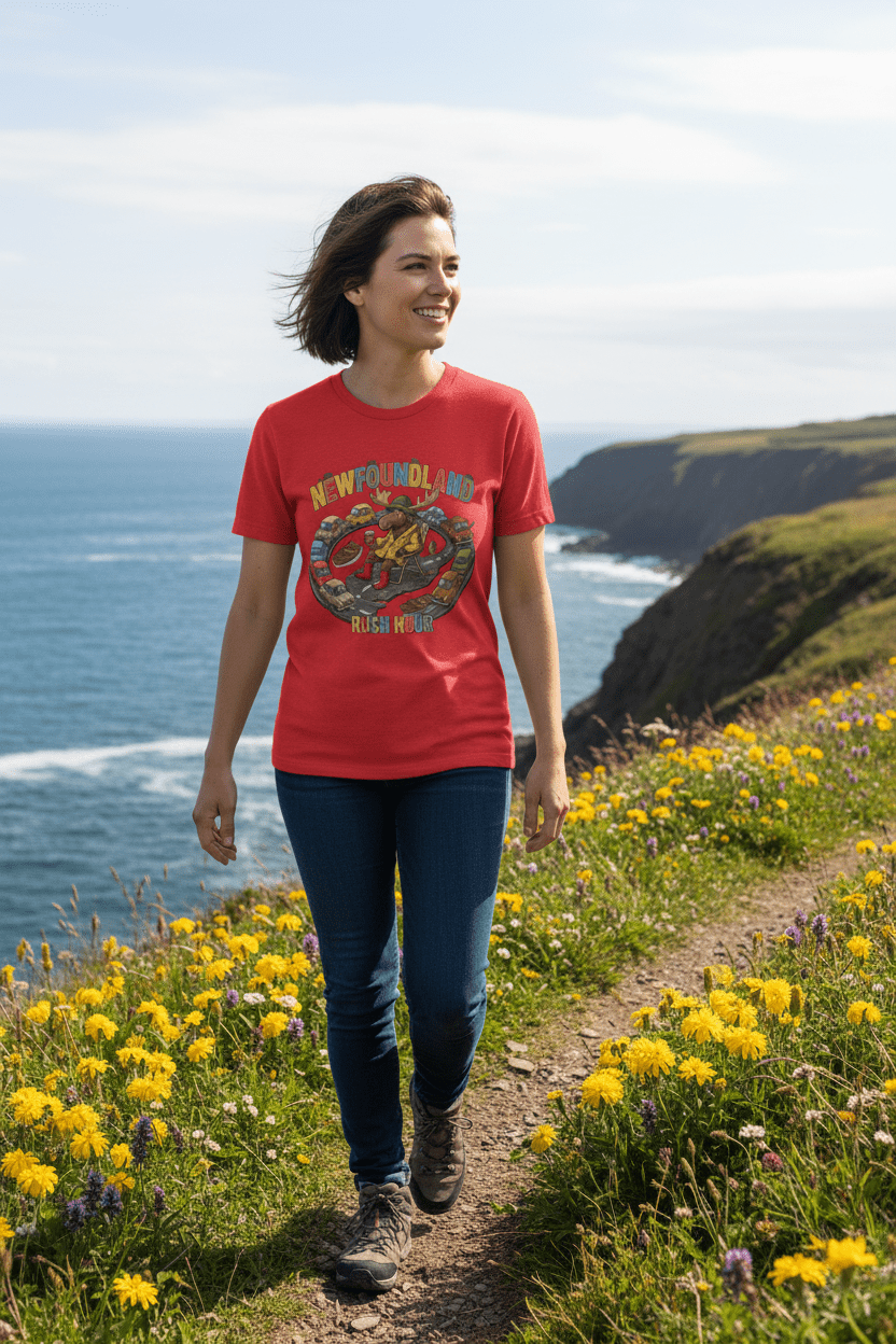 Newfoundland Traffic Jam Unisex Tee – Funny Moose NL Saying Graphic T-ShirtEmber Spirit Apparel