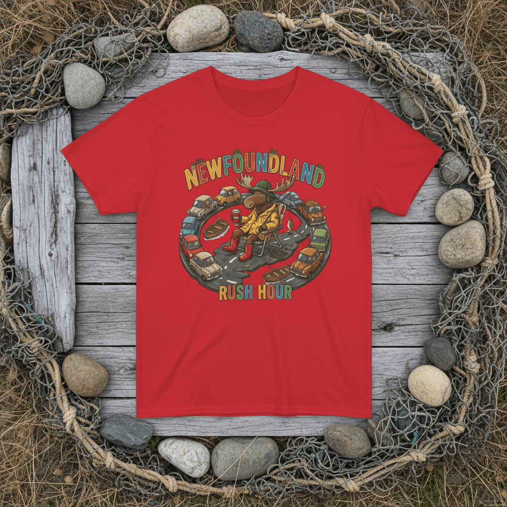 Newfoundland Traffic Jam Unisex Tee – Funny Moose NL Saying Graphic T-ShirtEmber Spirit Apparel