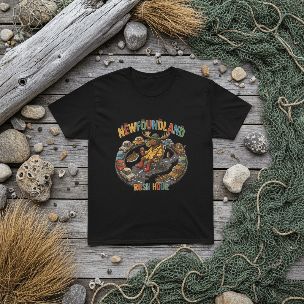 Newfoundland Traffic Jam Unisex Tee – Funny Moose NL Saying Graphic T-ShirtEmber Spirit Apparel
