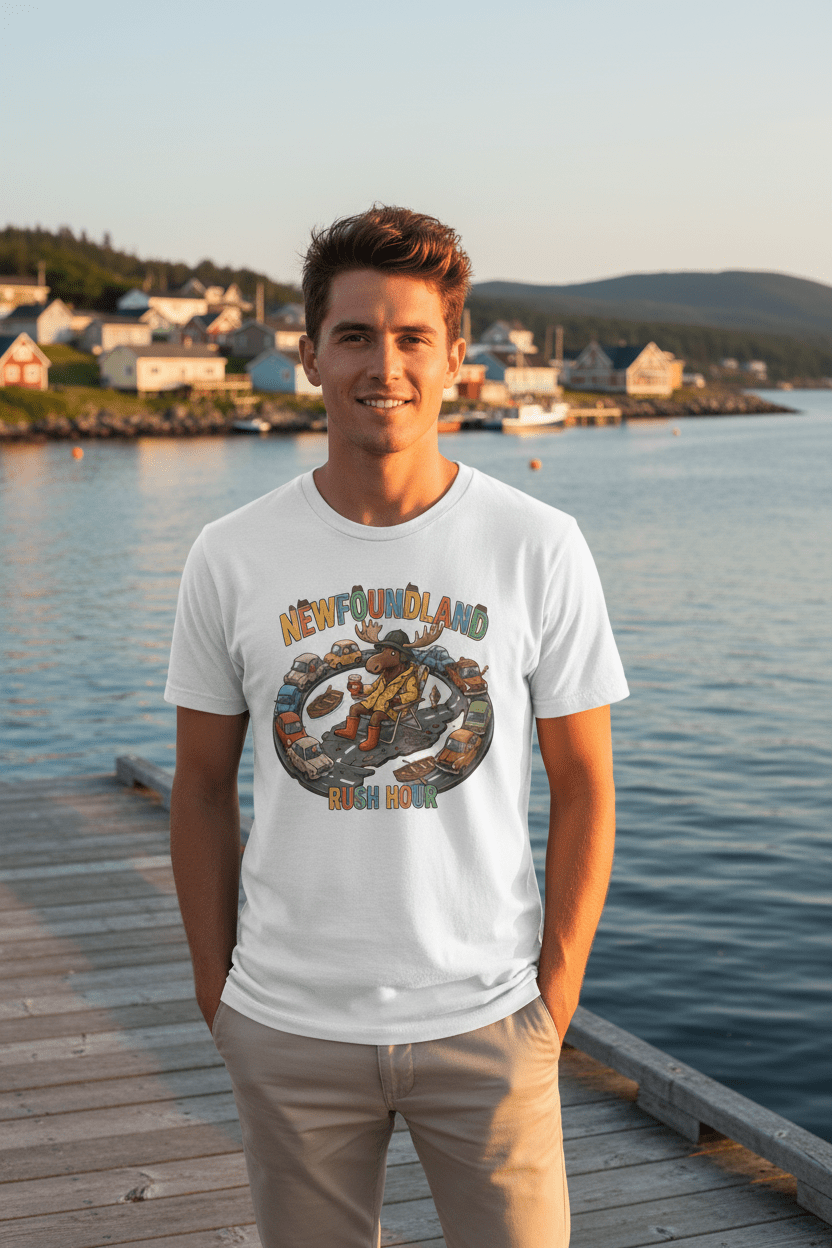 Newfoundland Traffic Jam Unisex Tee – Funny Moose NL Saying Graphic T-ShirtEmber Spirit Apparel