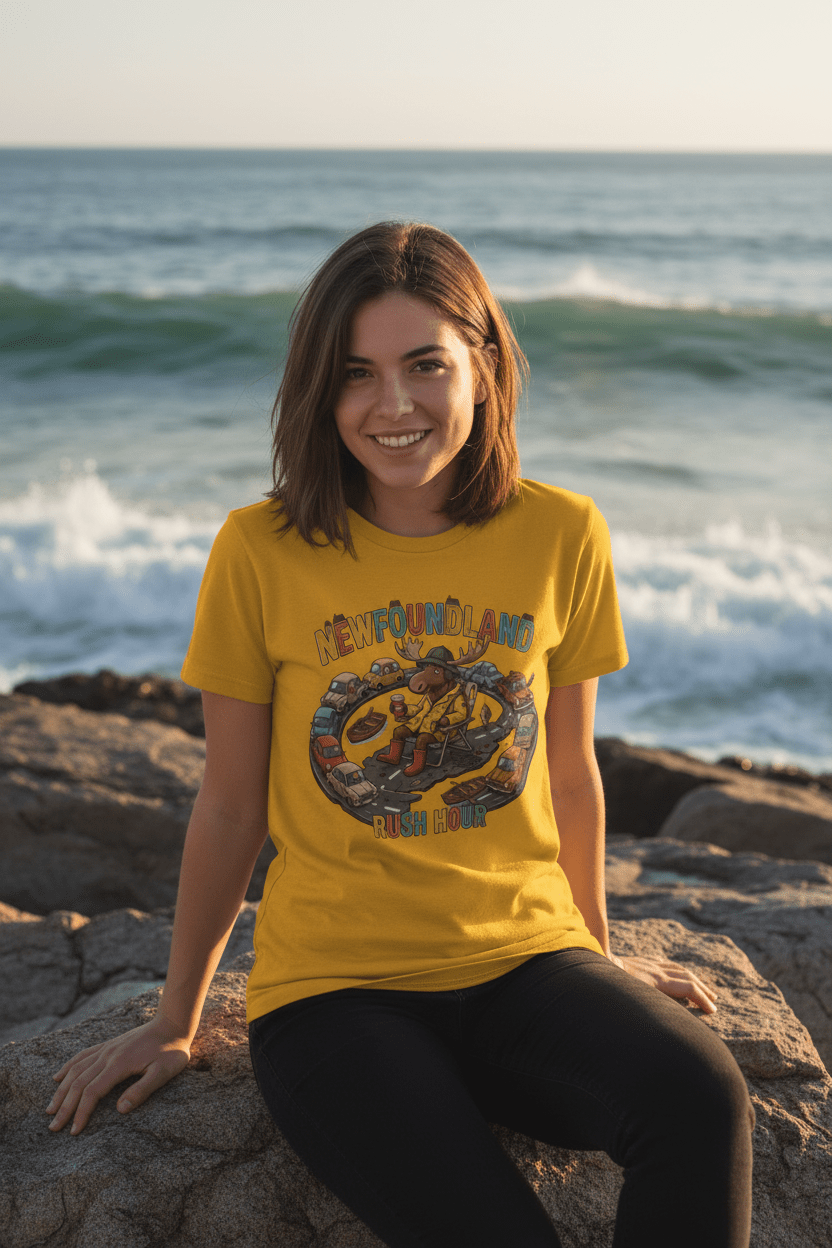 Newfoundland Traffic Jam Unisex Tee – Funny Moose NL Saying Graphic T-ShirtEmber Spirit Apparel
