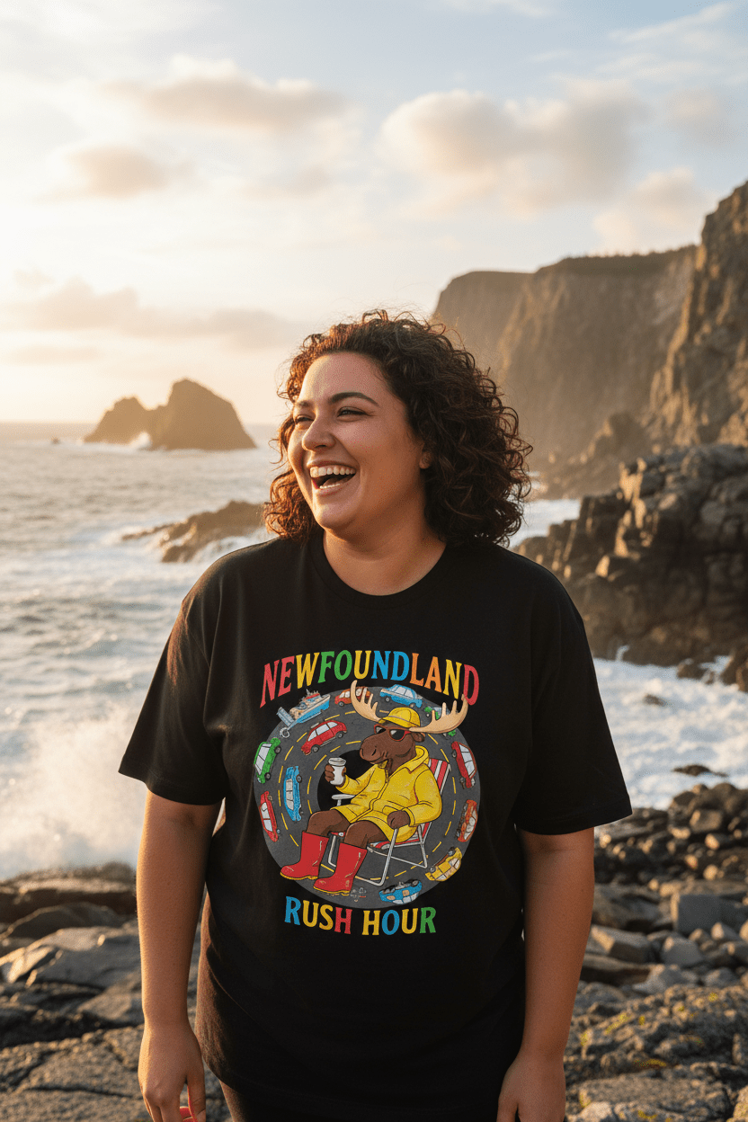 Newfoundland Traffic Jam Unisex Tee – Funny Moose NL Saying Graphic T-ShirtEmber Spirit Apparel