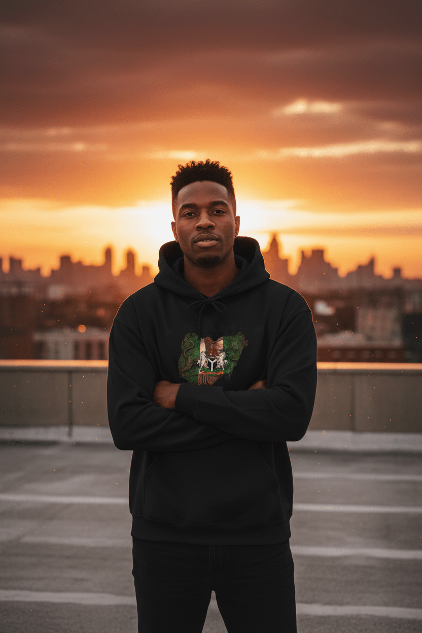 Nigerian King Hoodie — Sweatshirt (Lucky & Natasha)Ember Spirit Apparel