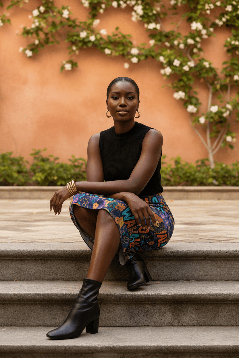 NO WAHALA Pencil Skirt — Positive Energy Nigerian PhraseEmber Spirit Apparel