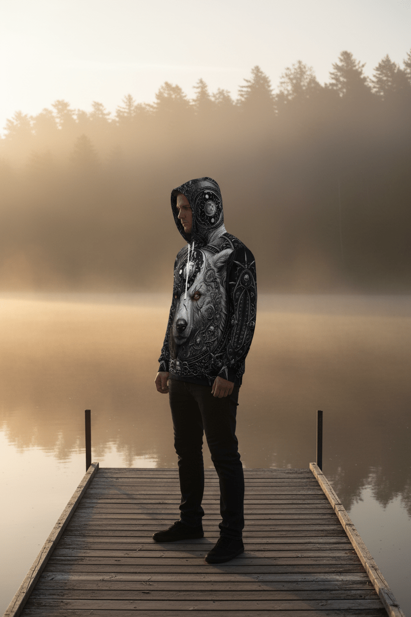 Nordic Bear Meaning Hoodie — Nordic & Native Symbolism Graphic HoodieEmber Spirit Apparel