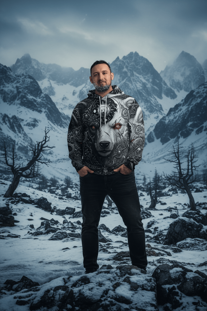 Nordic Bear Meaning Hoodie — Nordic & Native Symbolism Graphic HoodieEmber Spirit Apparel