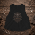 Owl of the Darkness Crop Top — Gothic Night Owl GraphicEmber Spirit Apparel