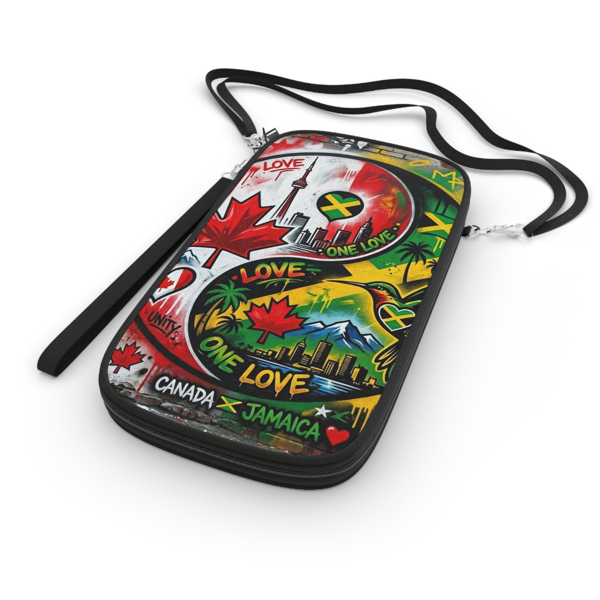 Passport Wallet — Canada x Jamaica One Love Travel OrganizerEmber Spirit Apparel