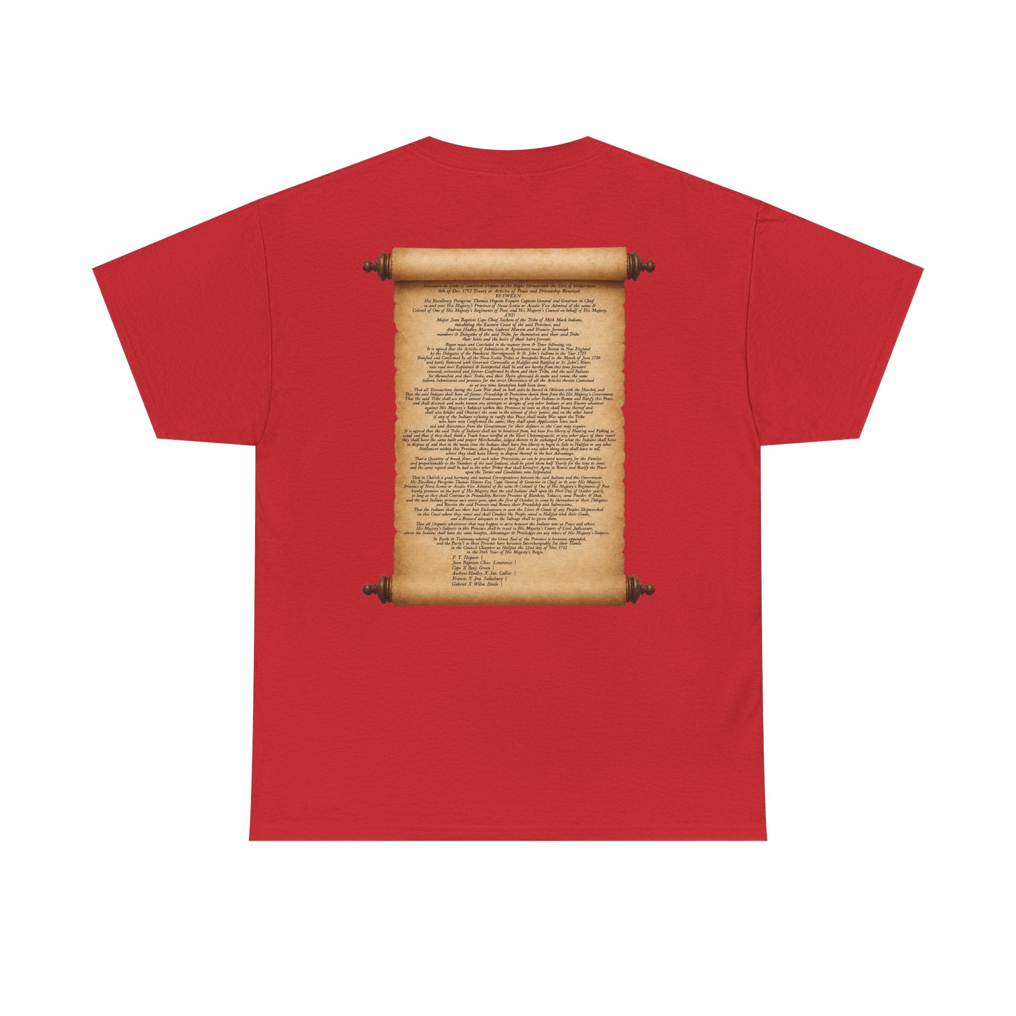 Peace and Friendship Treaty Tee — 1752 Hopson & Cope Historical Document ShirtEmber Spirit Apparel