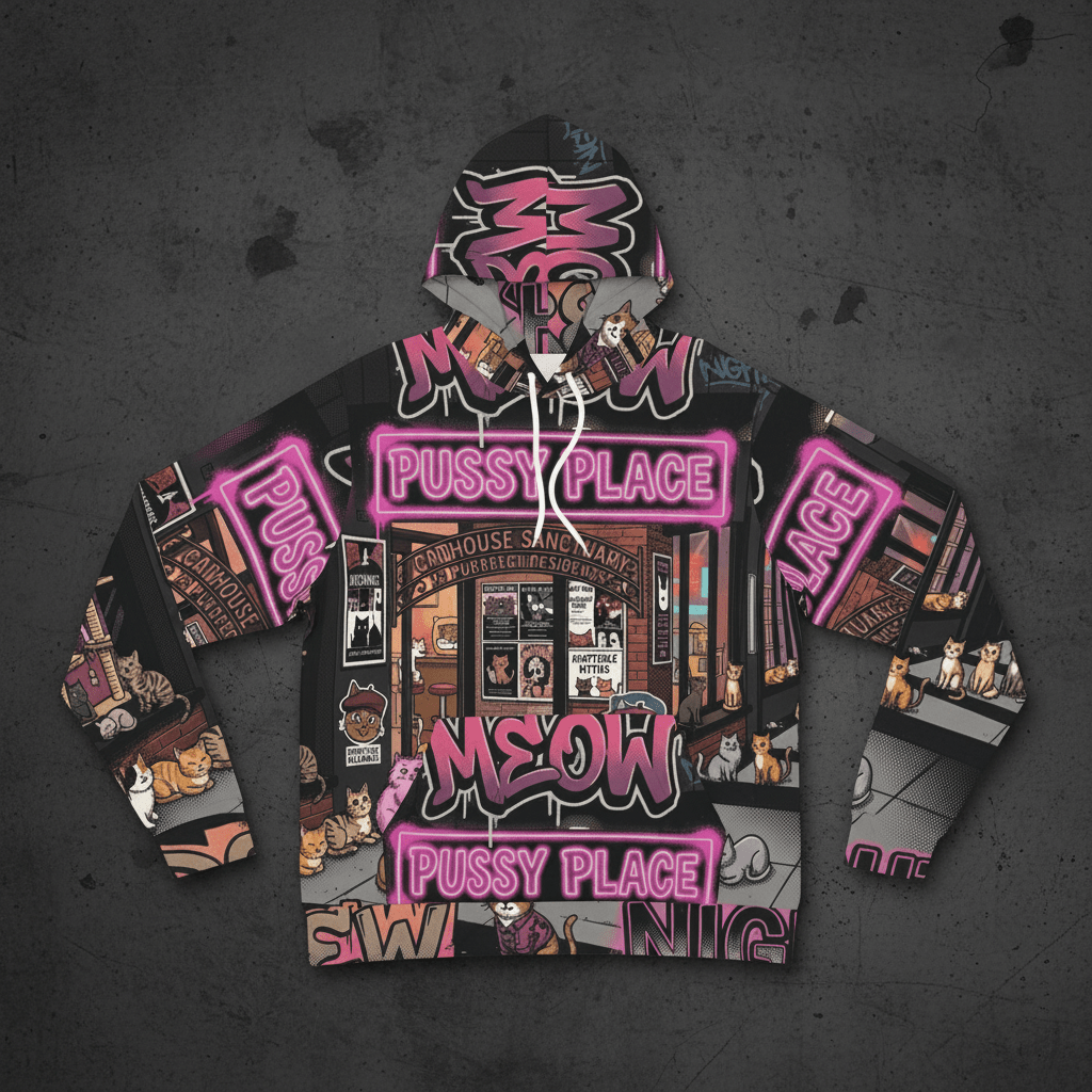 Pussy Place -Fashion Hoodie (AOP)Ember Spirit Apparel