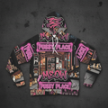 Pussy Place Hoodie Front Textured