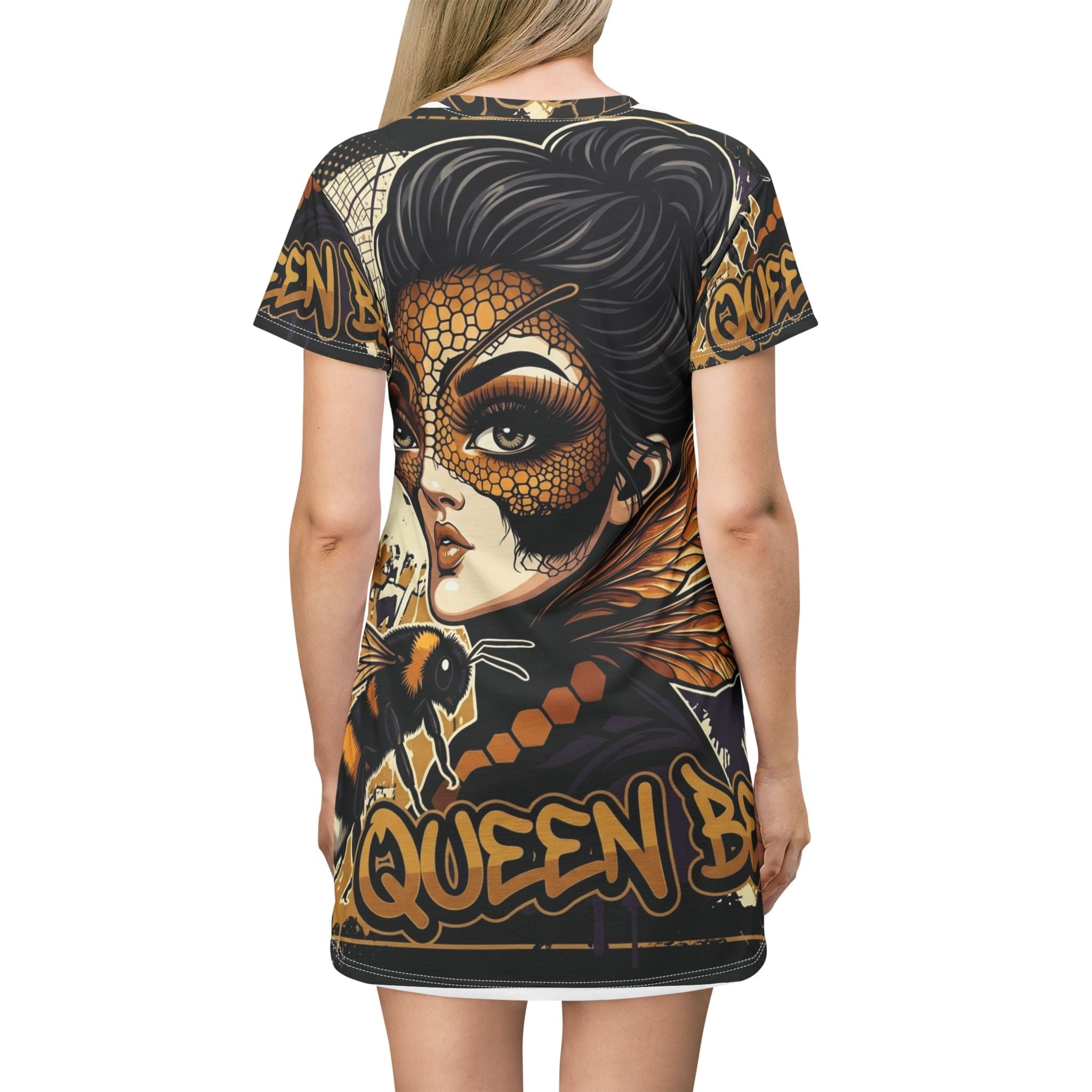 Queen Bee- T-Shirt Dress (AOP)Ember Spirit Apparel