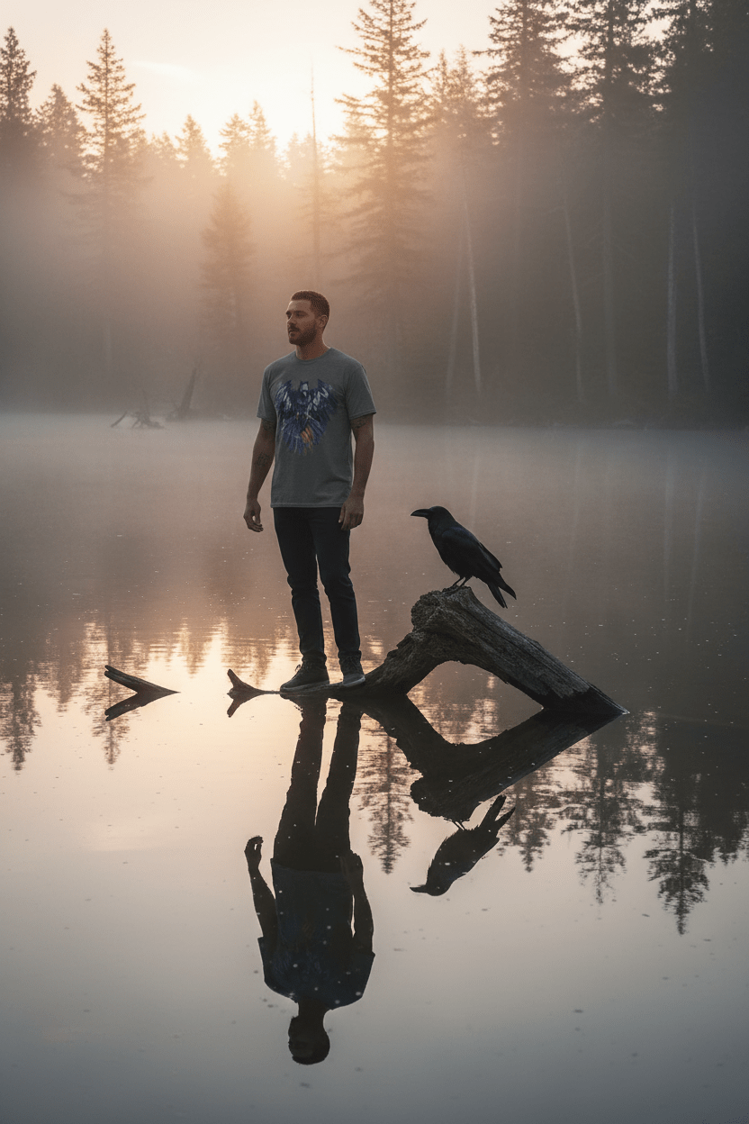 Raven & Birds Tee — Honor the Little Moments, Give ThanksEmber Spirit Apparel