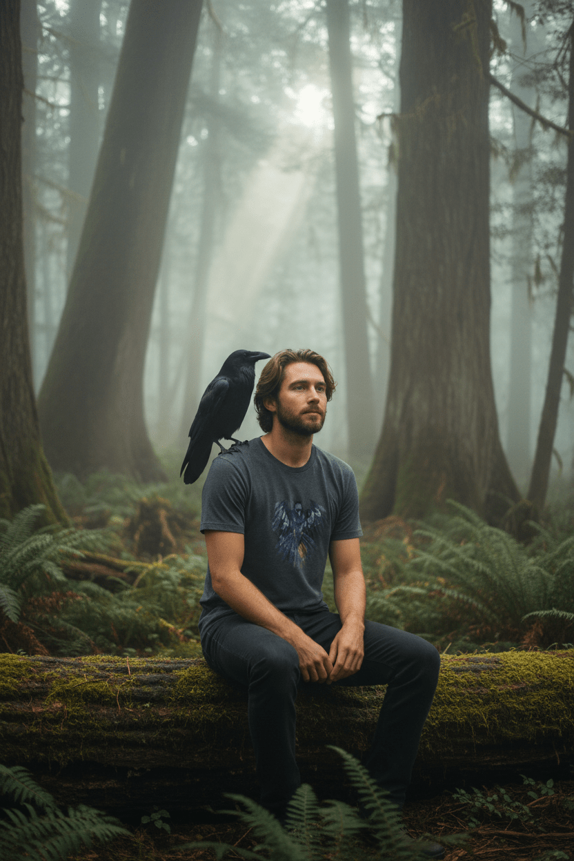 Raven & Birds Tee — Honor the Little Moments, Give ThanksEmber Spirit Apparel