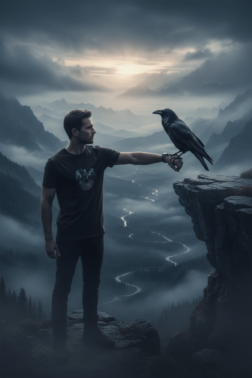 Raven & Birds Tee — Honor the Little Moments, Give ThanksEmber Spirit Apparel