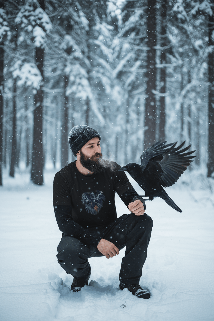Raven & Birds Tee — Honor the Little Moments, Give ThanksEmber Spirit Apparel