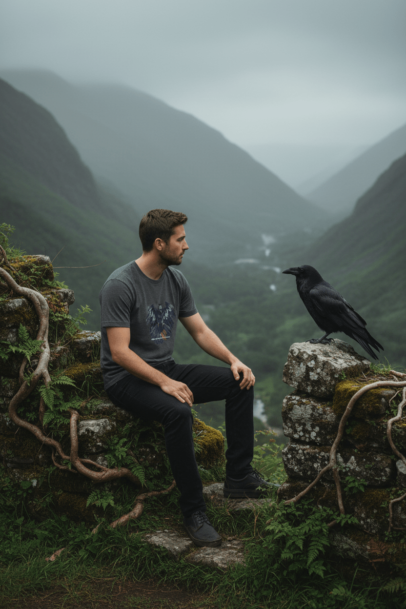 Raven & Birds Tee — Honor the Little Moments, Give ThanksEmber Spirit Apparel