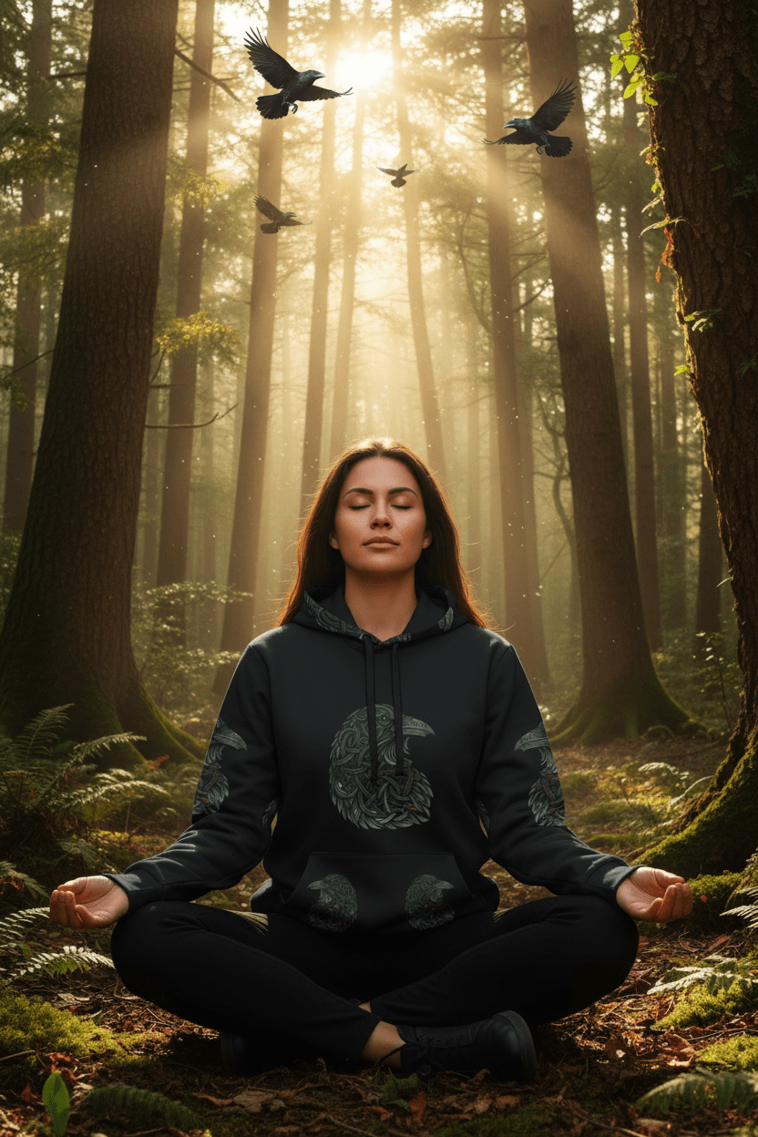Raven Kindred Spirit Hoodie — Honor Your ConnectionEmber Spirit Apparel