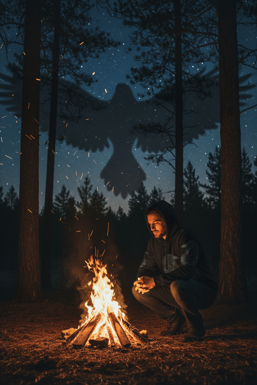 Raven Kindred Spirit Hoodie — Honor Your ConnectionEmber Spirit Apparel