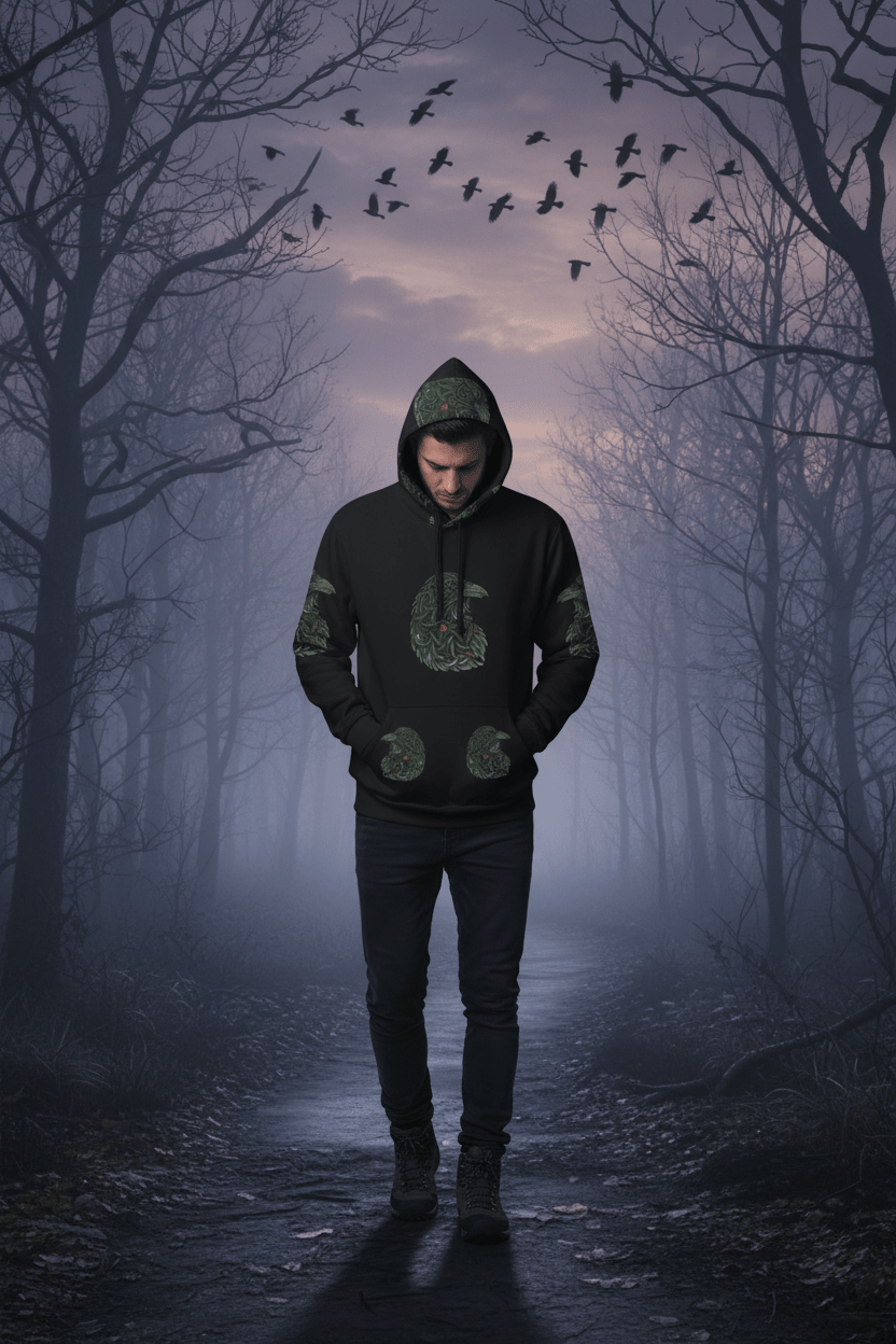 Raven Kindred Spirit Hoodie — Honor Your ConnectionEmber Spirit Apparel