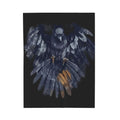 Raven Moon Velveteen Plush Blanket — Cozy Dark Gothic ThrowEmber Spirit Apparel