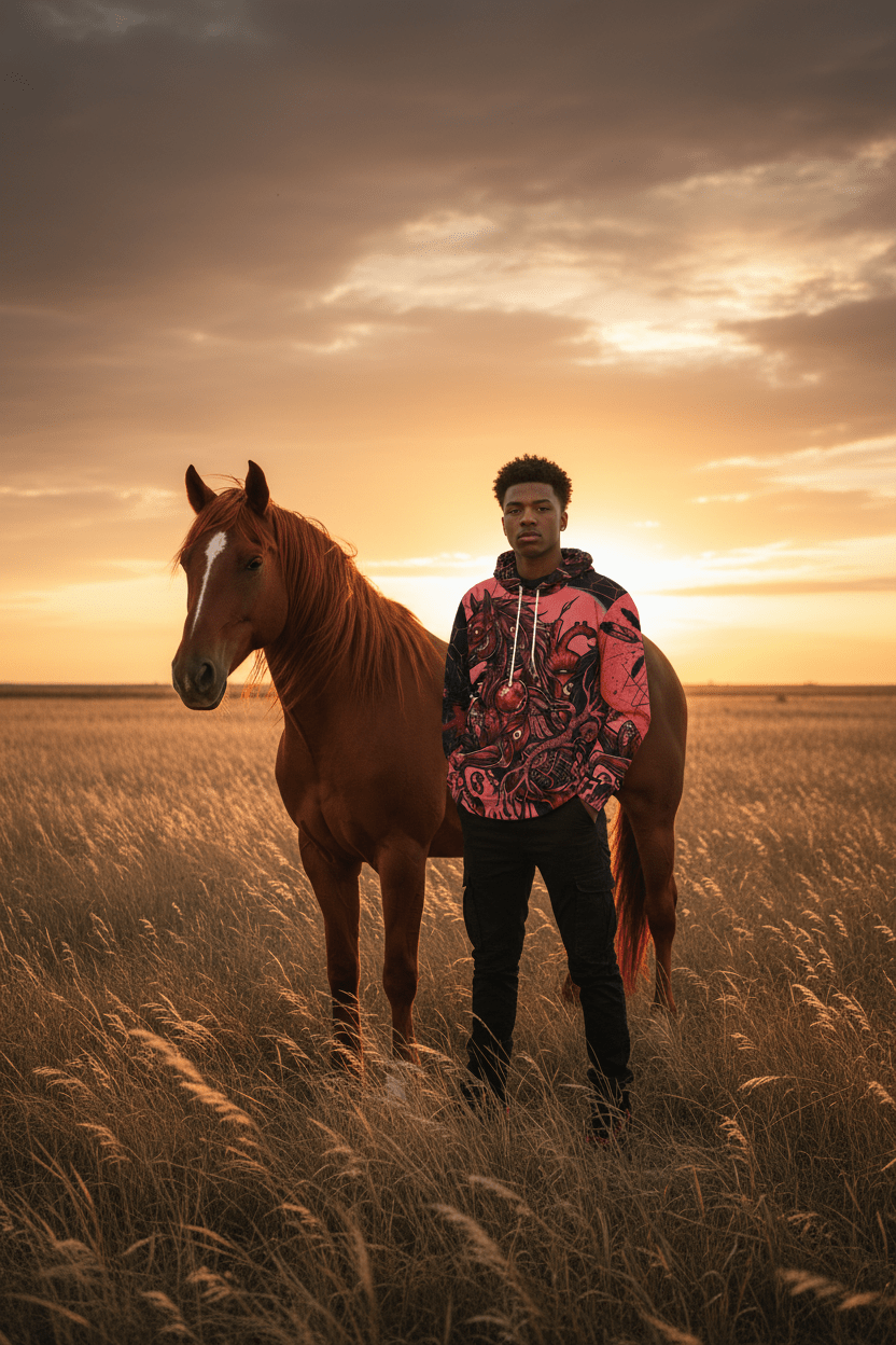 Red Horse Pride Hoodie — Mi'kmaq Name TributeEmber Spirit Apparel
