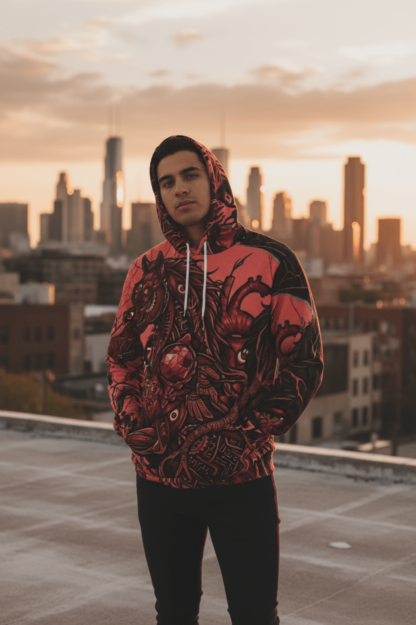 Red Horse Pride Hoodie — Mi'kmaq Name TributeEmber Spirit Apparel