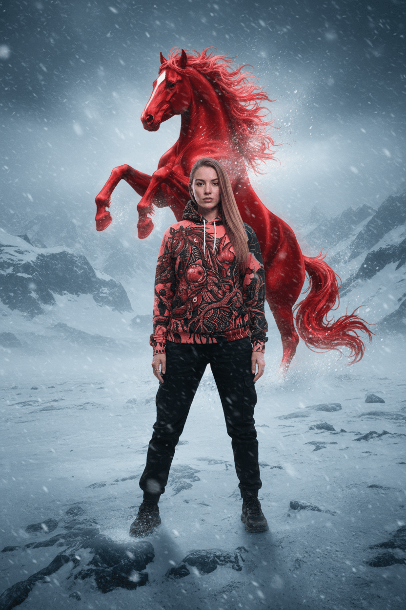 Red Horse Pride Hoodie — Mi'kmaq Name TributeEmber Spirit Apparel
