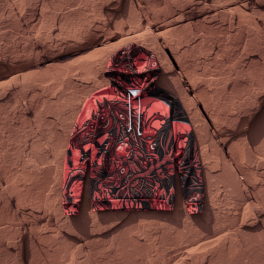 Red Horse Pride Hoodie — Mi'kmaq Name TributeEmber Spirit Apparel