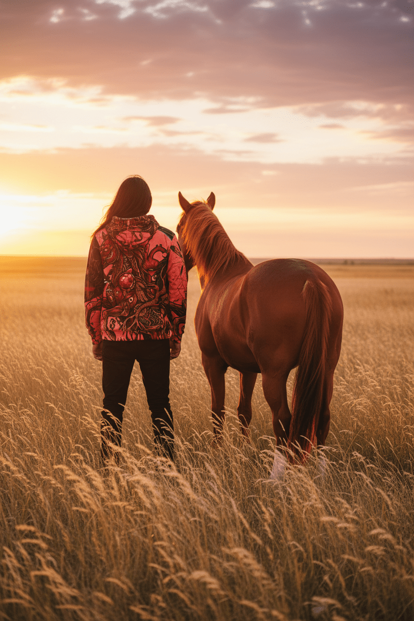 Red Horse Pride Hoodie — Mi'kmaq Name TributeEmber Spirit Apparel
