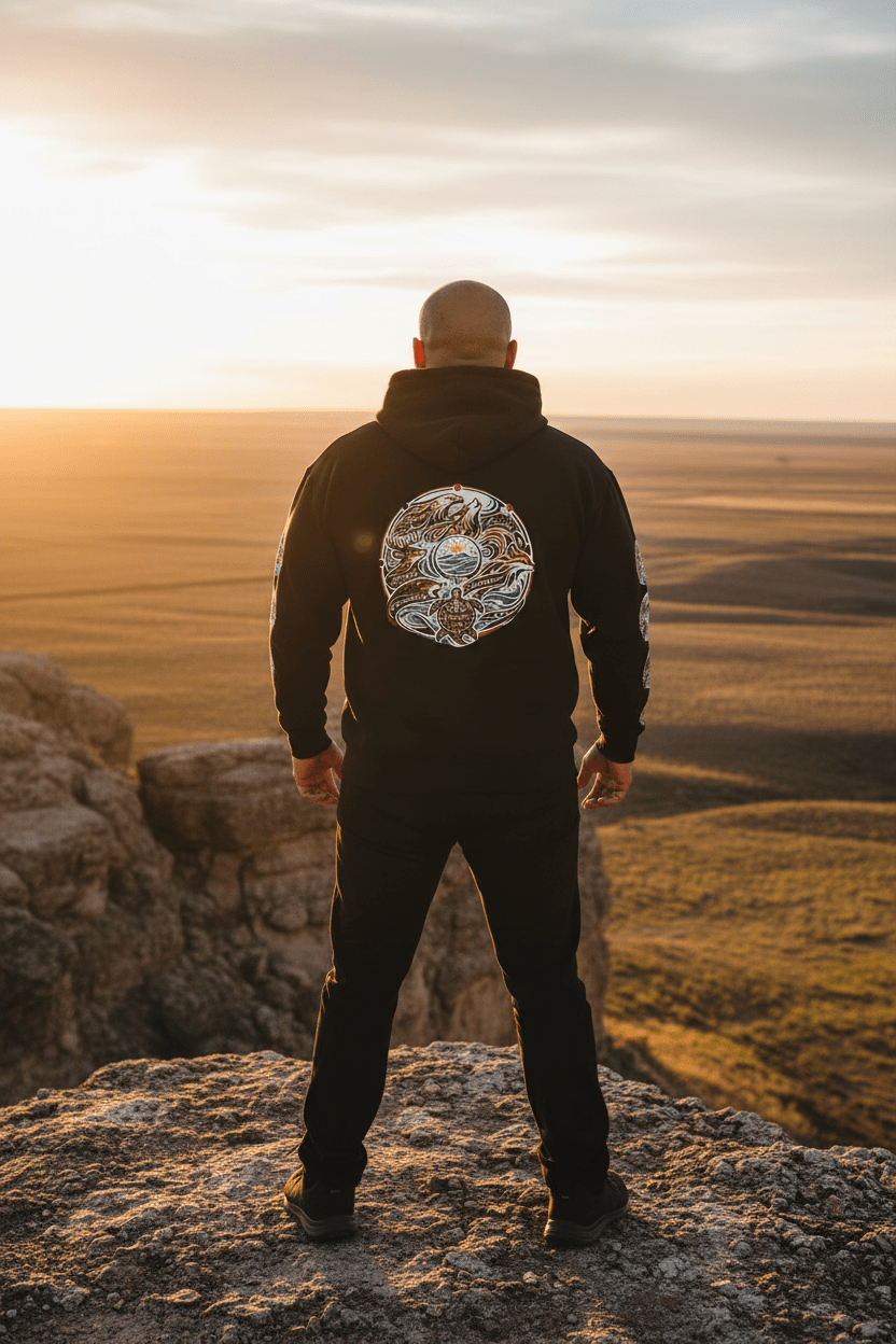 Red Road Animal Teachings Hoodie — Native Wisdom Explained (100% Cotton)Ember Spirit Apparel