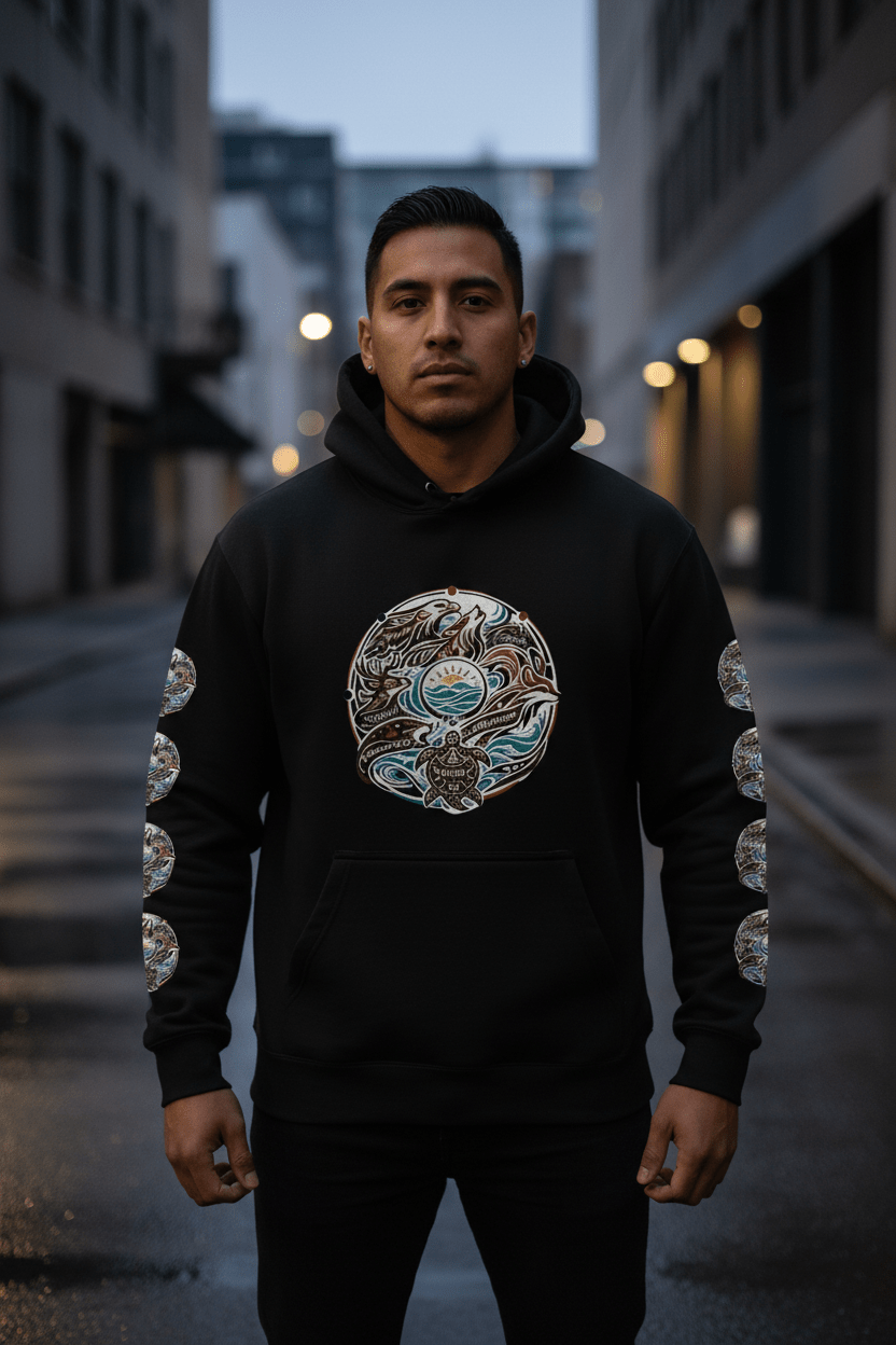 Red Road Animal Teachings Hoodie — Native Wisdom Explained (100% Cotton)Ember Spirit Apparel