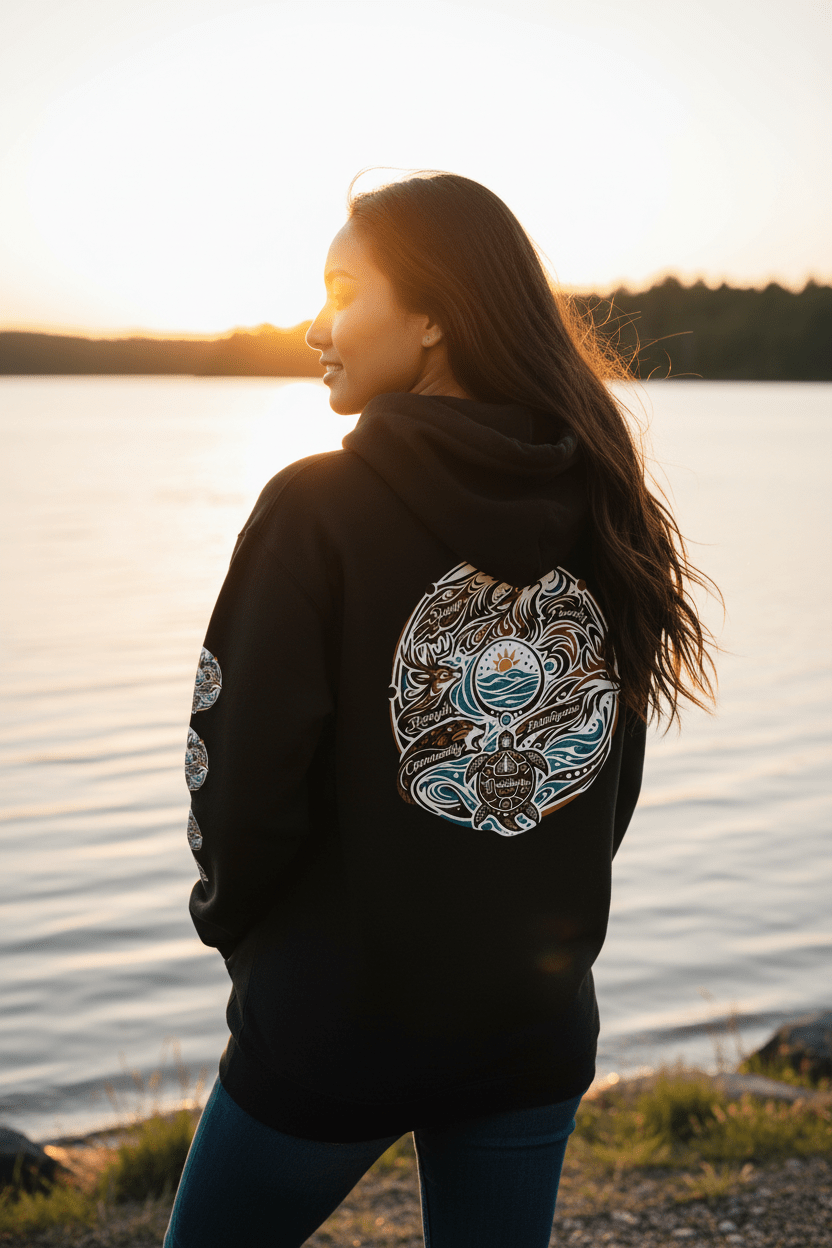 Red Road Animal Teachings Hoodie — Native Wisdom Explained (100% Cotton)Ember Spirit Apparel