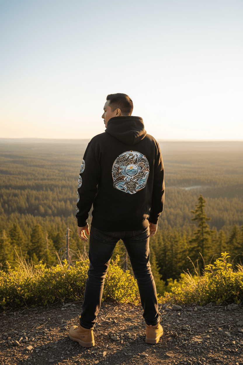 Red Road Animal Teachings Hoodie — Native Wisdom Explained (100% Cotton)Ember Spirit Apparel